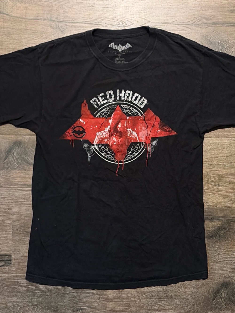Batman Arkham Knight Red Hood Graphic T-Shirt Black Size M